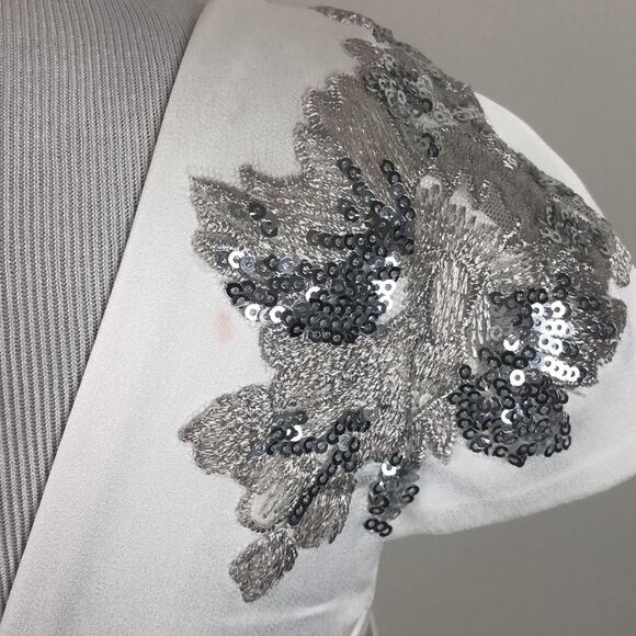 Share Marchesa Notte White Cap Sleeve Dress Gown Size 6 NEW - Picture 11 of 12